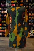 ROBE DROITE AVEC MOTIFS GRANDES FLEURS MADE IN SENS