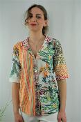 CHEMISE BOUTONNEE COL V RAIES 
