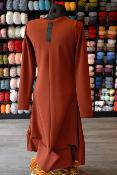 ROBE COULEUR ROUILLE POISSONS BLANCS