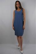ROBE ENCOLURE RONDE POISSONS BLANCS